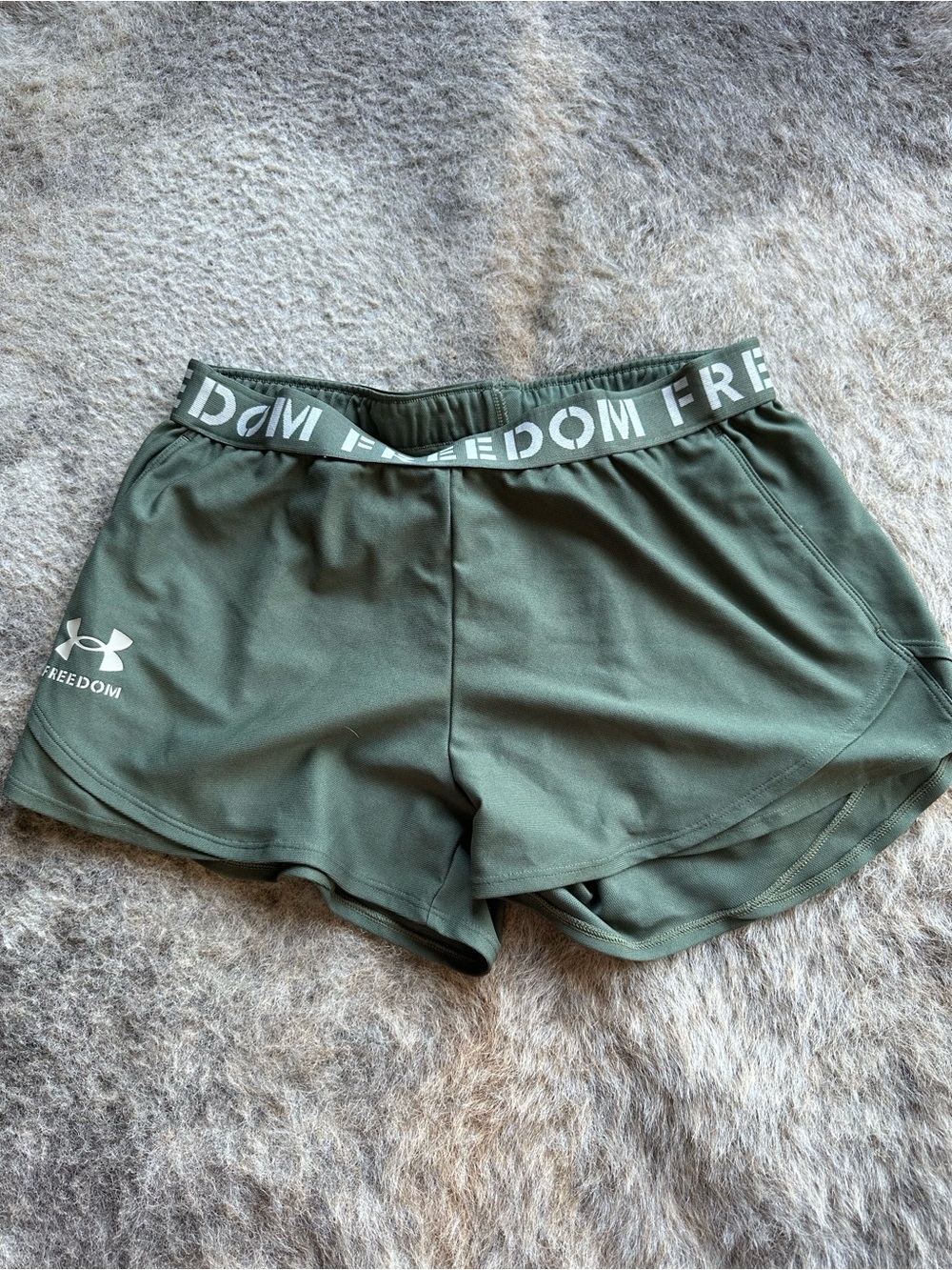 Under Armour Women's Freedom Olive Green Athletic Shorts